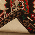 Vintage Southeastern Persian Style Kilim Runner Rug 3x12 ft — Beige & Brown Geometric
