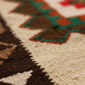 Vintage Southeastern Persian Style Kilim Runner Rug 3x12 ft — Beige & Brown Geometric