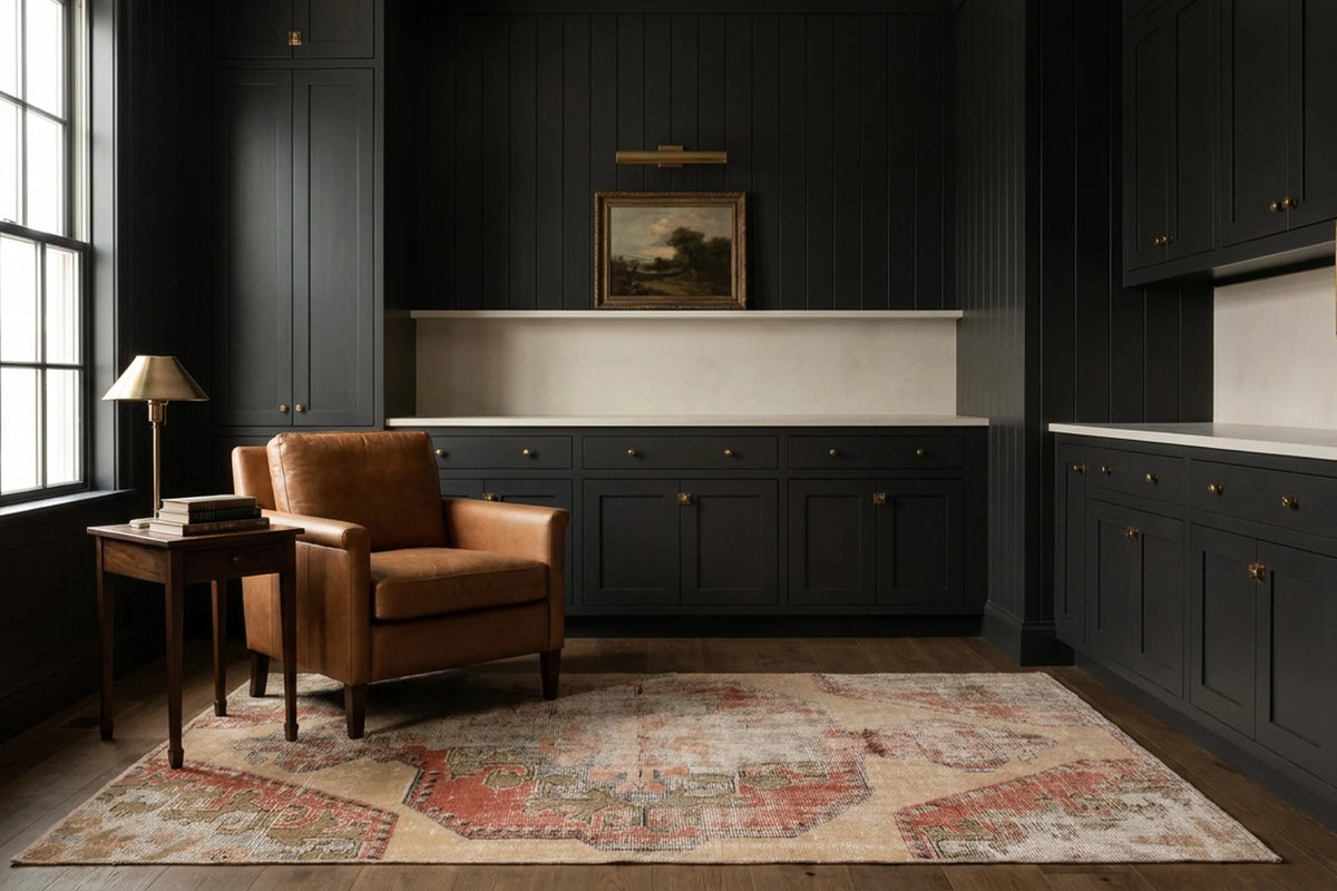 Turkish Runner Rug in a styled room