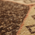 Vintage Malatya Turkish Runner Rug 3x9 ft — Brown & Orange Geometric