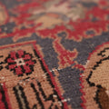 Vintage Isparta Turkish Area Rug 5x8 ft — Red & Blue Floral