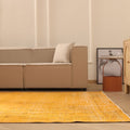 Vintage Isparta Turkish Area Rug 7x10 ft — Orange Overdyed