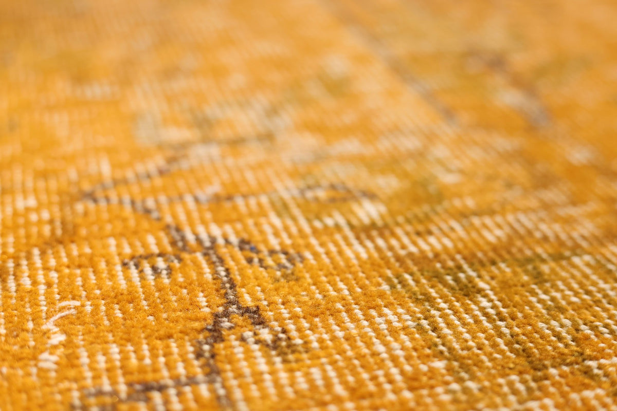 Vintage Isparta Turkish Area Rug 7x10 ft — Orange Overdyed