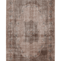 Vintage Isparta Turkish Area Rug 5x9 ft — Brown & Beige Floral