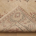 Vintage Isparta Turkish Area Rug 6x9 ft — Beige & Brown Floral