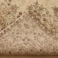 Vintage Isparta Turkish Area Rug 6x10 ft — Beige & Brown Floral