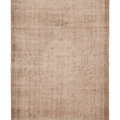 Vintage Isparta Turkish Area Rug 6x9 ft — Beige & Brown Floral
