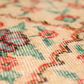 Vintage Isparta Turkish Area Rug 7x10 ft — Beige & Green Floral