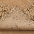 Vintage Isparta Turkish Area Rug 6x9 ft — Beige & Brown Floral