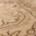 Vintage Isparta Turkish Area Rug 6x9 ft — Beige & Brown Floral