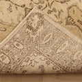 Vintage Isparta Turkish Area Rug 5x8 ft — Beige & Brown Floral