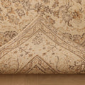 Vintage Isparta Turkish Area Rug 6x7 ft — Beige & Brown Floral