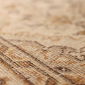 Vintage Isparta Turkish Area Rug 6x7 ft — Beige & Brown Floral