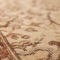 Vintage Isparta Turkish Area Rug 5x9 ft — Beige & Brown Floral