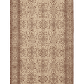 Vintage Isparta Turkish Area Rug 5x9 ft — Beige & Brown Floral