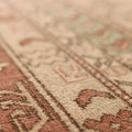 Vintage Uşak Turkish Area Rug 6x10 ft — Beige & Green Geometric