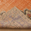 Vintage Isparta Turkish Area Rug 6x10 ft — Orange & Blue Floral