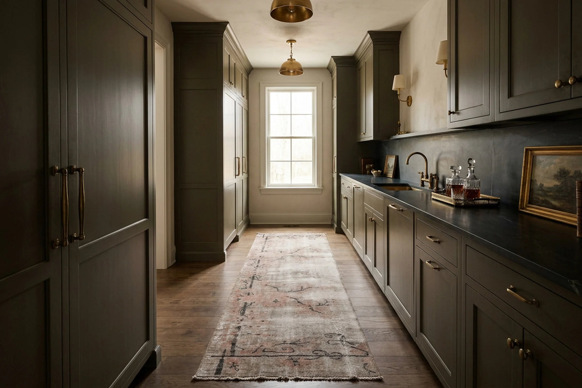 Turkish Runner Rug in a styled room