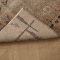 Vintage Isparta Turkish Runner Rug 2x8 ft — Beige & Gray Distressed