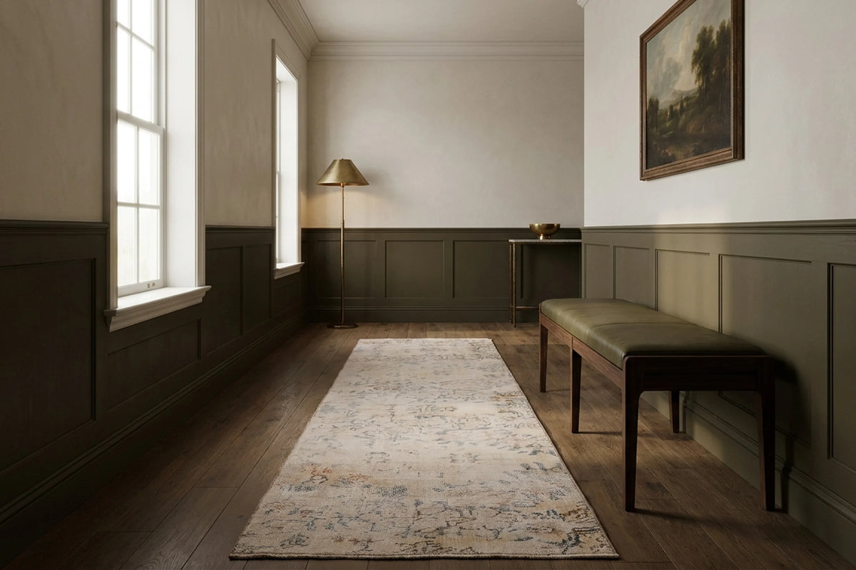 Turkish Runner Rug in a styled room