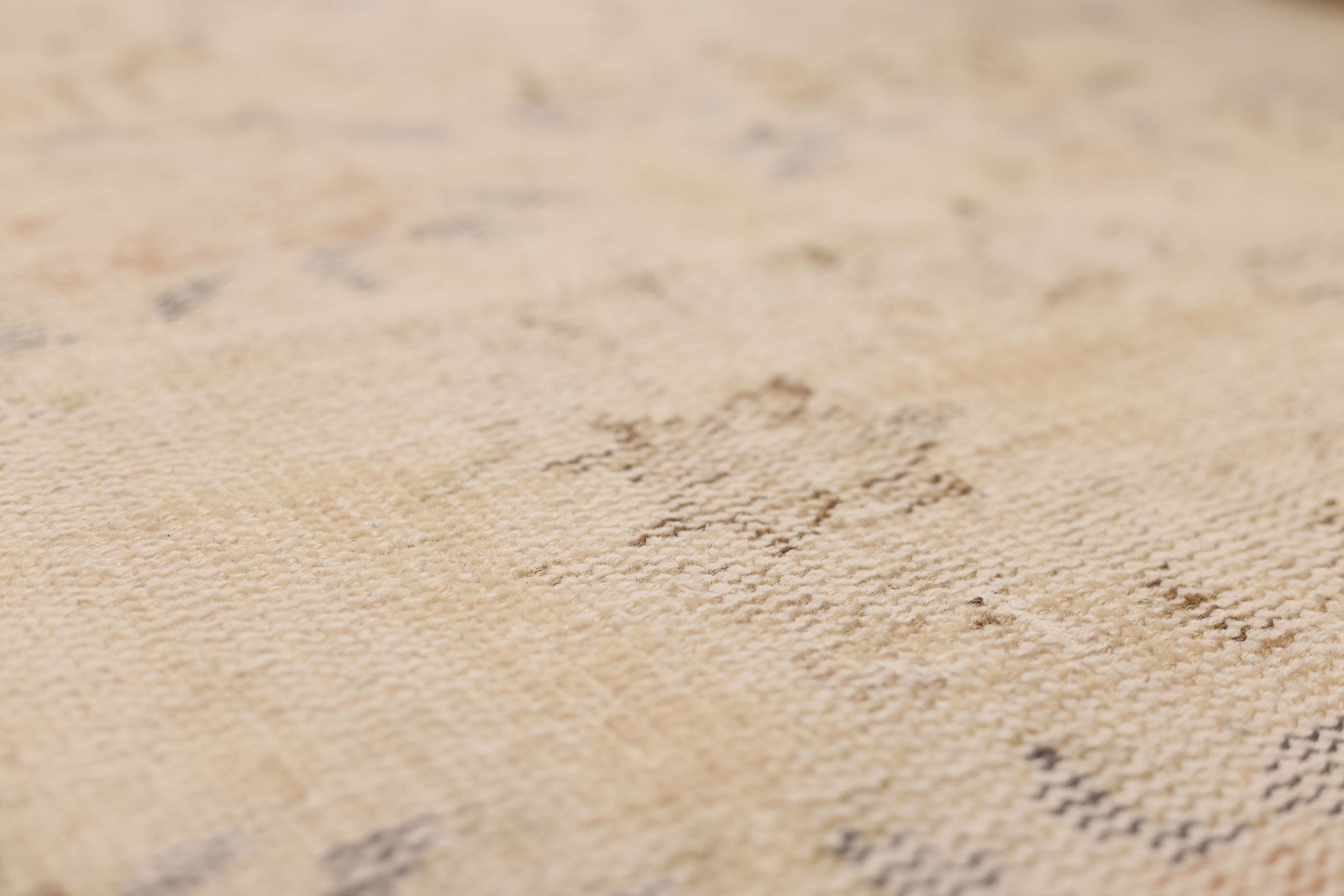 Vintage Manisa Turkish Runner Rug 2x7 ft — Beige & Gray Distressed