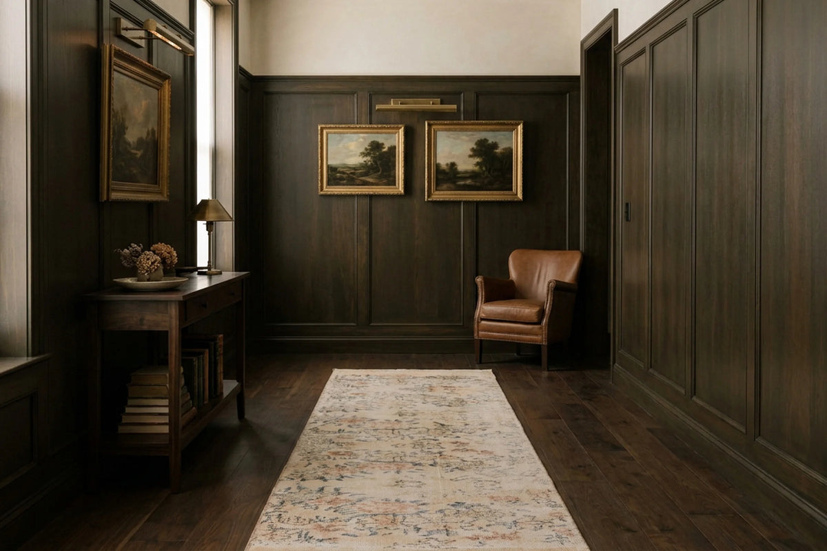 Turkish Runner Rug in a styled room