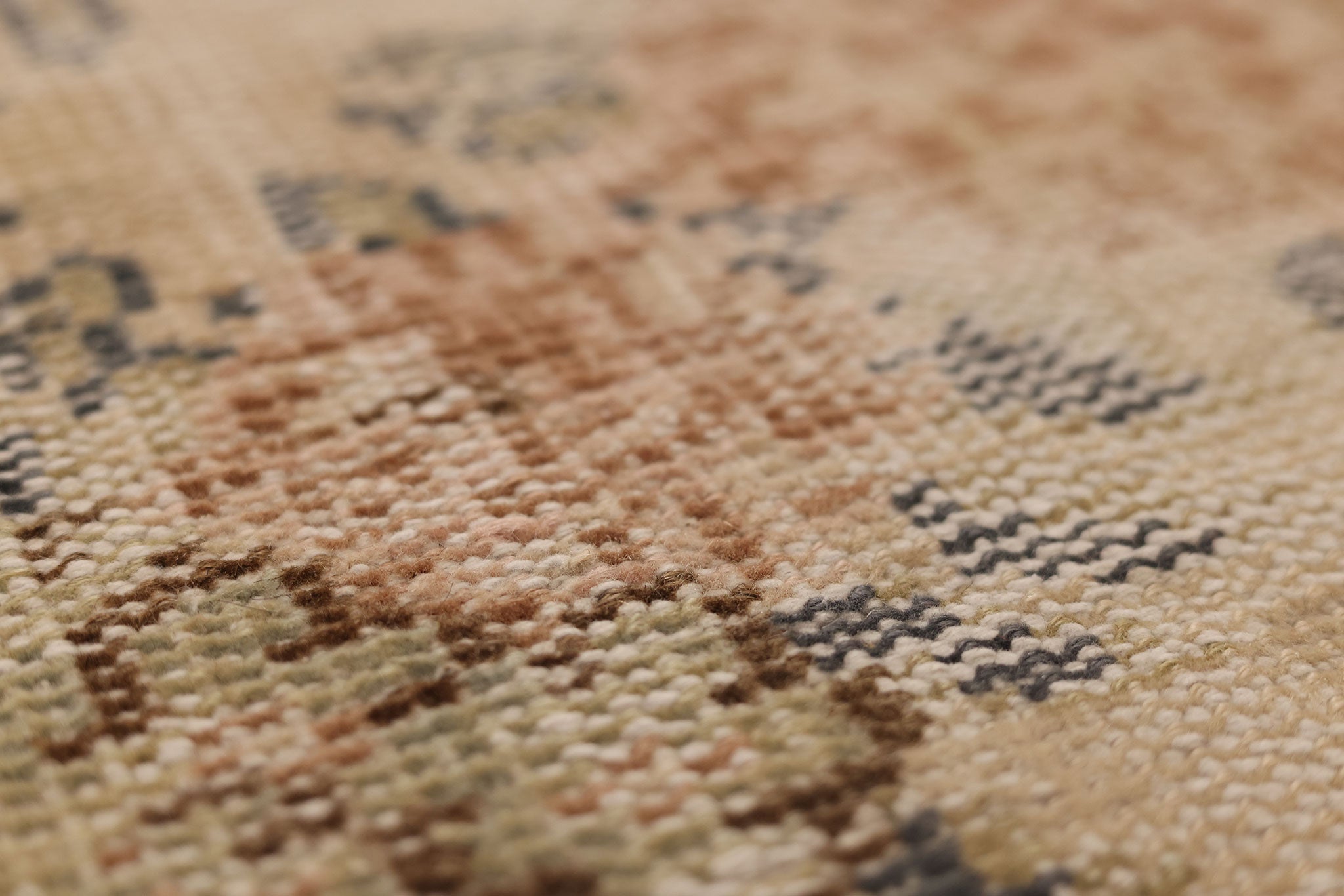 Vintage Manisa Turkish Runner Rug 2x8 ft — Beige & Brown Distressed