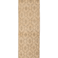 Vintage Isparta Turkish Runner Rug 2x8 ft — Beige & Brown Geometric