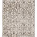 Vintage Isparta Turkish Doormat 3x4 ft — White & Gray Floral