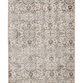 Vintage Isparta Turkish Doormat 3x5 ft — White & Gray Floral