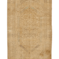 Vintage Uşak Turkish Area Rug 6x10 ft — Beige & Brown Floral