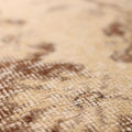 Vintage Isparta Turkish Area Rug 6x8 ft — Beige & Brown Floral