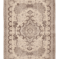 Vintage Isparta Turkish Area Rug 6x8 ft — Beige & Brown Floral
