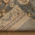 Vintage Isparta Turkish Runner Rug 2x11 ft — Blue & Beige Floral