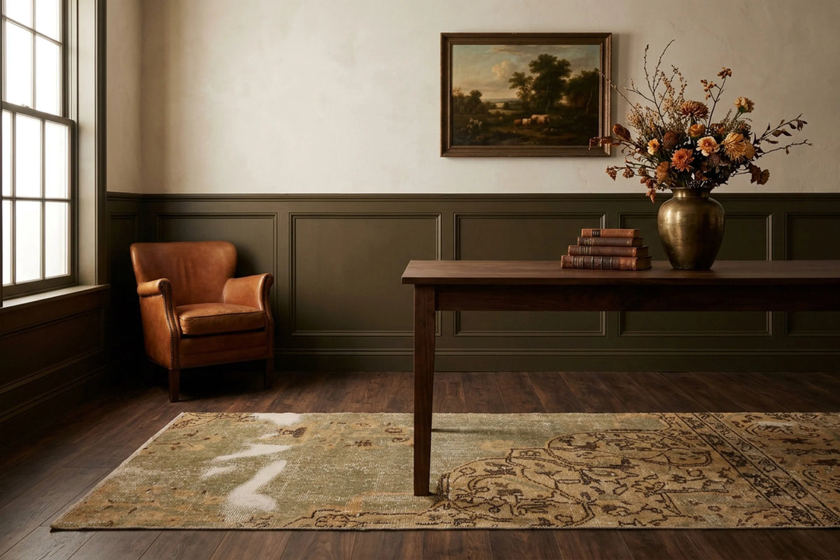 Turkish Doormat Rug in a styled room
