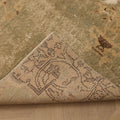 Vintage Isparta Turkish Runner Rug 2x5 ft — Green & Beige Floral