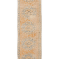 Vintage Manisa Turkish Runner Rug 2x8 ft — Orange & Gray Distressed