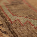 Vintage Turkish Doormat 2x4 ft — Beige & Brown Patchwork