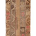 Vintage Turkish Doormat 2x4 ft — Beige & Brown Patchwork