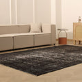 Vintage Isparta Turkish Area Rug 7x10 ft — Gray Overdyed