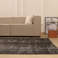 Vintage Isparta Turkish Area Rug 7x10 ft — Gray Overdyed