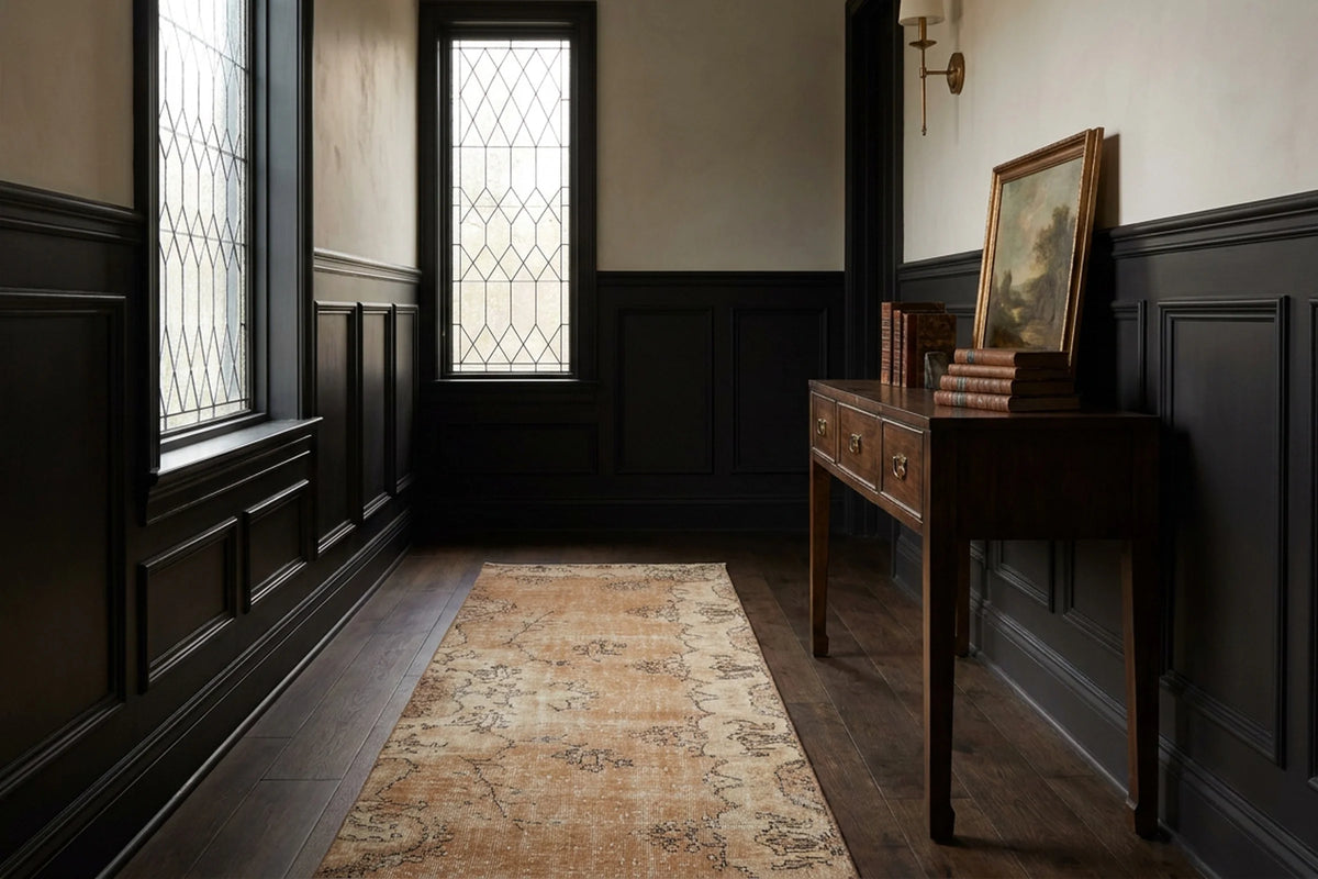 Turkish Runner Rug in a styled room