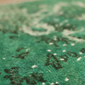 Vintage Isparta Turkish Area Rug 7x11 ft — Green & White Overdyed