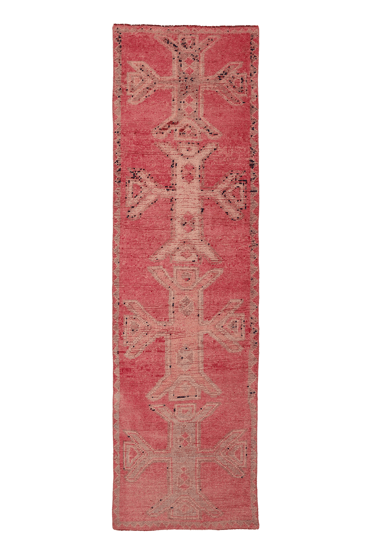Vintage Southeastern Persian Style Runner Rug 3x10 ft — Pink & Beige Southwestern