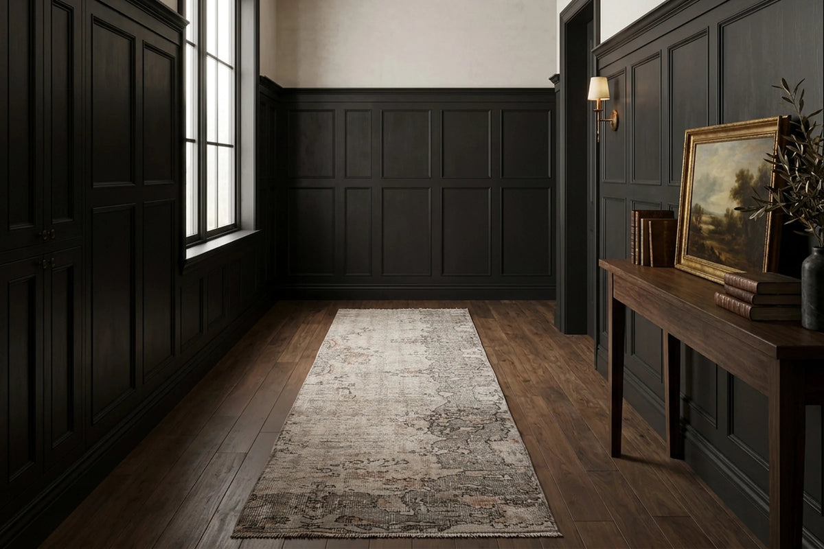 Turkish Runner Rug in a styled room