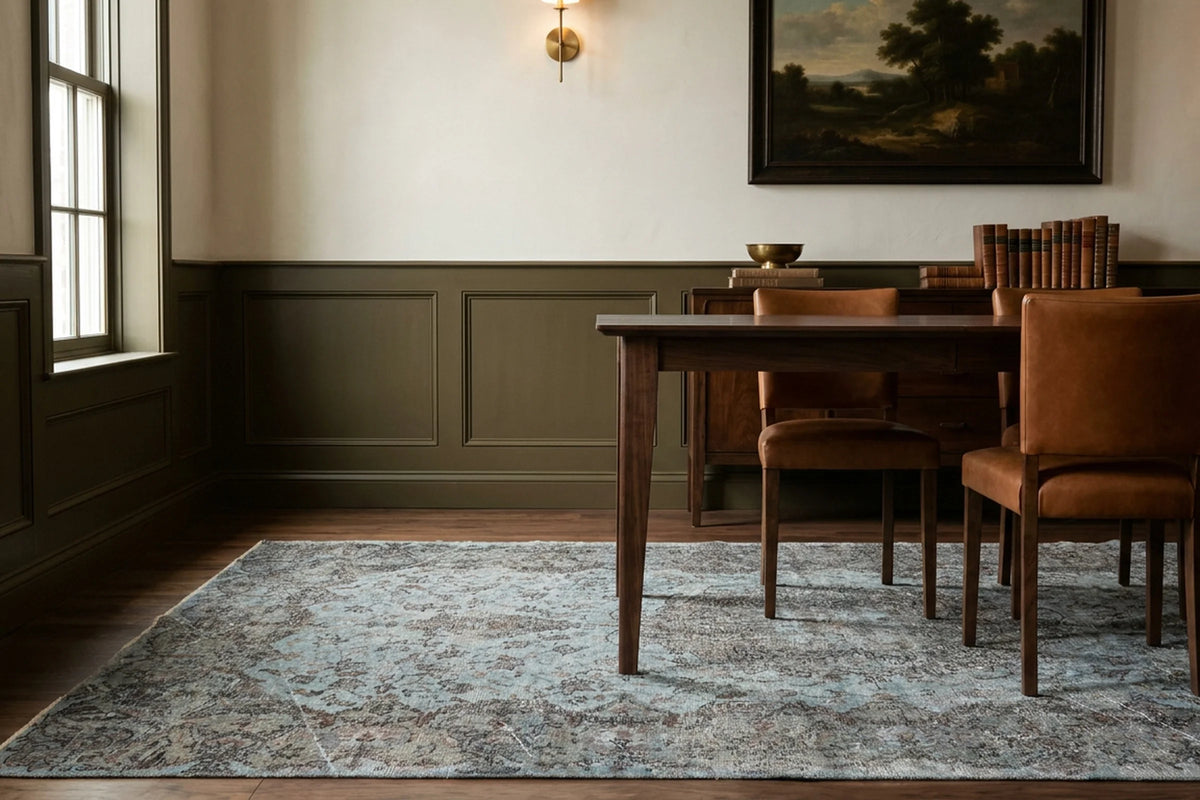 Turkish Area Rug in a styled room