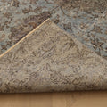 Vintage Isparta Turkish Area Rug 5x8 ft — Blue & Gray maximalist