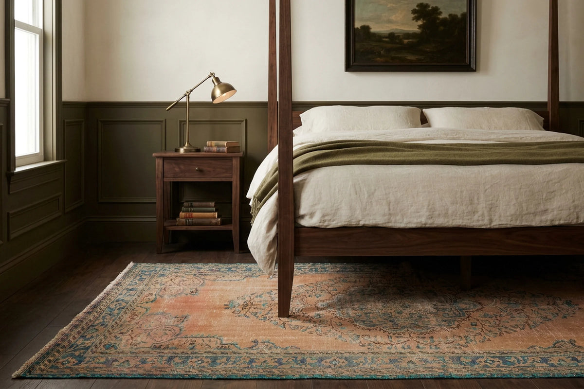 Turkish Area Rug in a styled room