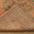 Vintage Manisa Turkish Area Rug 5x9 ft — Orange & Blue Floral (No. 37051)