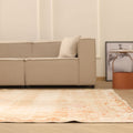 Vintage Isparta Turkish Area Rug 7x10 ft — Beige & Red Floral